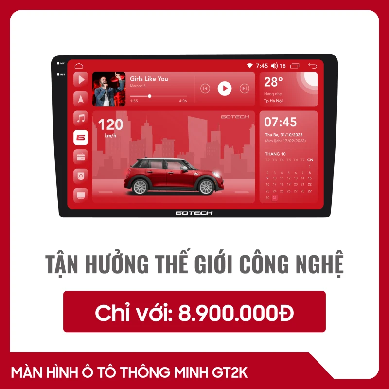 Màn hình DVD Android Gotech GT 2K
