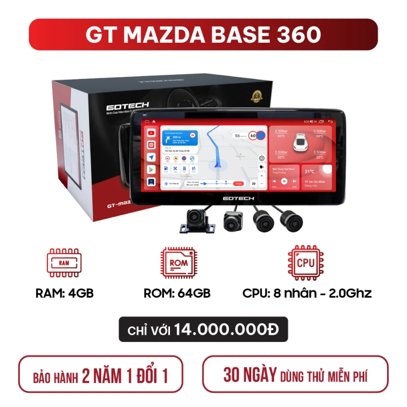 Màn hình ô tô thông minh GOTECH GT Mazda Base 360